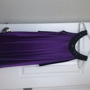 Gorgeous royal purple satin dress, SM